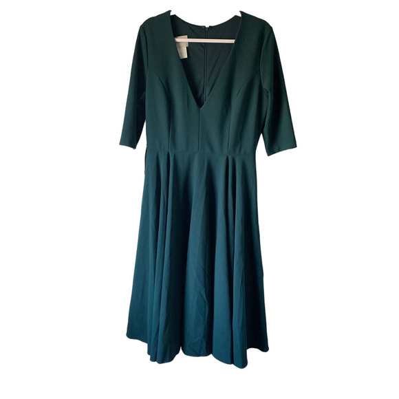 NWT BHLDN Valdis Dark Green Midi Dress - Picture 4 of 9
